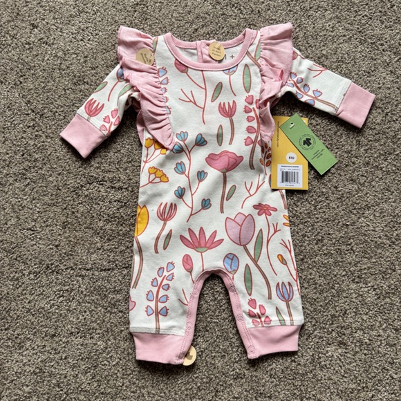 NWT Monica and Andy floral romper and floral dress with cardigan newborn size - Picture 3 of 4